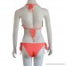 Alangbudu Women’s Halterneck Micro Thong Bikini 2 Piece Swimsuit Mini Tie Side Sequin Extreme Swimwear Clubwear Hot Pink B07NPK9138